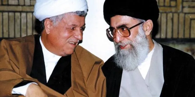 اکبر هاشمی رفسنجانی و سید علی خامنه‌ای