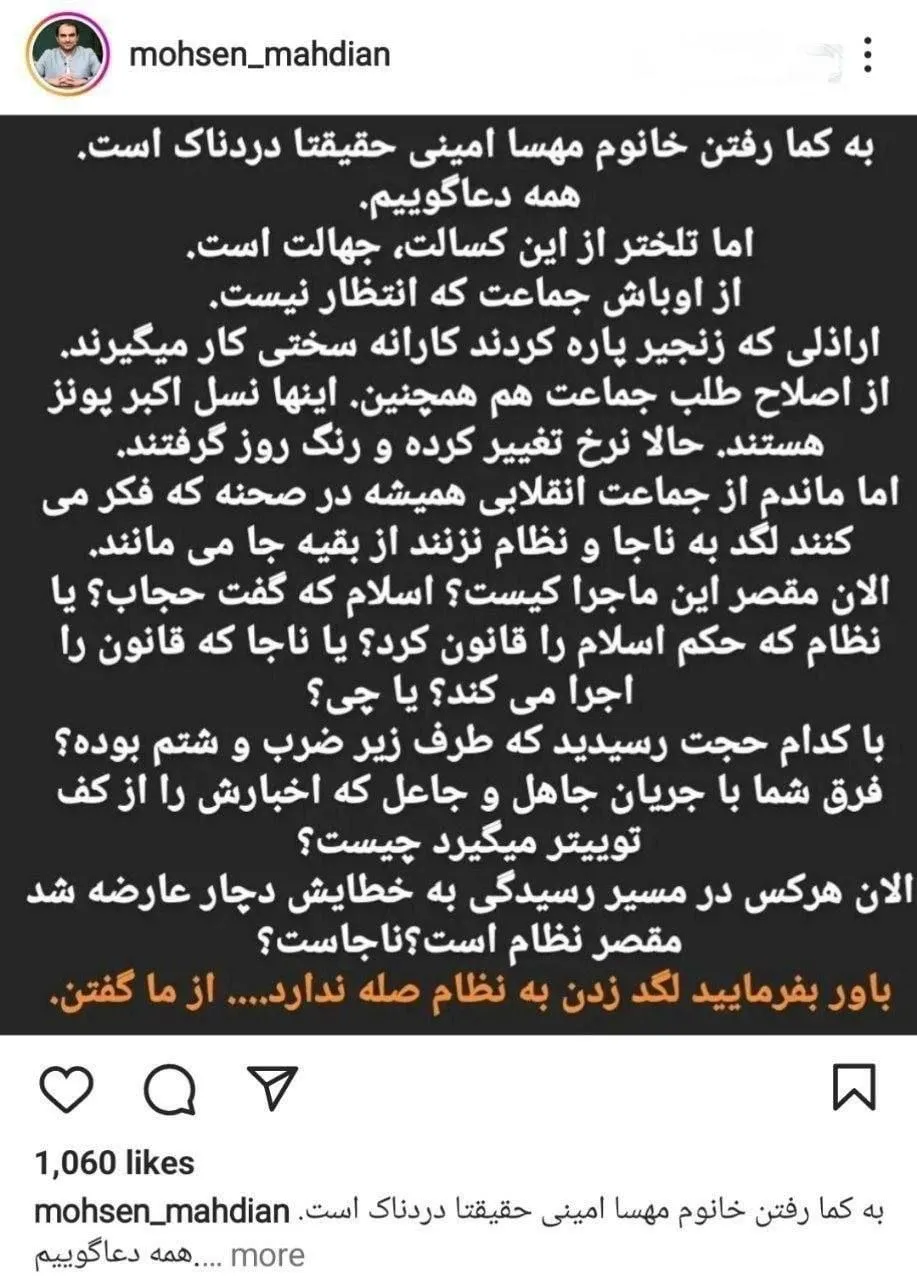 مدیرعامل همشهری: ناجا قانون را اجرا کرده؛ هر کس در مسیر رسیدگی به خطایش دچار عارضه شد، مقصر نظام است؟!