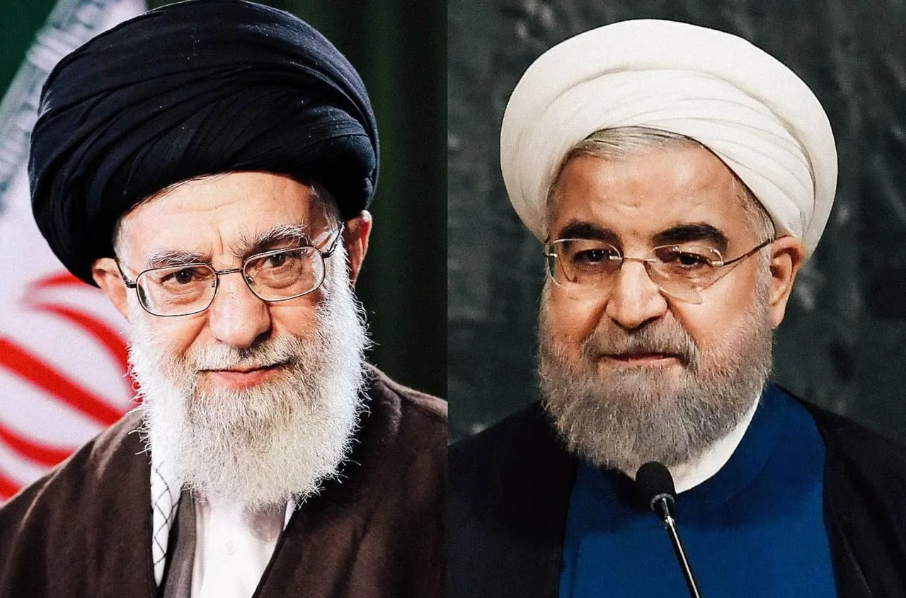 محسن روحانی و سید علی خامنه‌ای