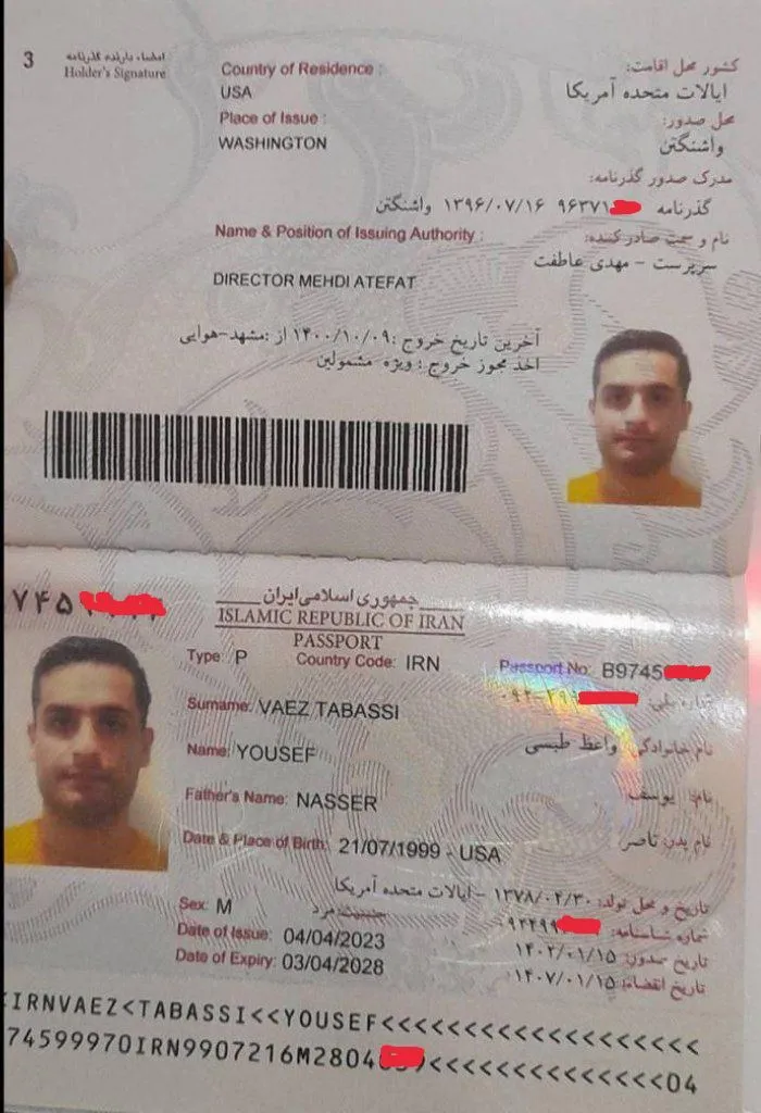 نوه ارشد آیت‌الله عباس واعظ طبسی نماینده ولی فقیه و تولیت آستان قدس رضوی متولد ایالات متحده آمریکا