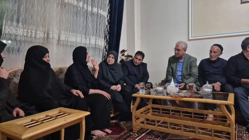  دیدار علی ربیعی دستیار رییس جمهور و فاطمه مهاجرانی سخنگوی هیئت دولت با خانواده الهه حسین نژاد