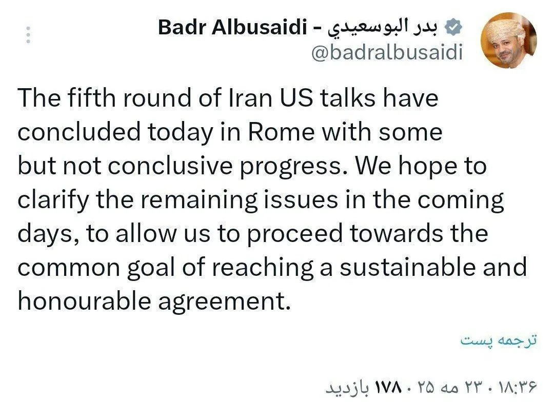  بدر ابوسعیدی  / مذاکرات پیشرفت داشت