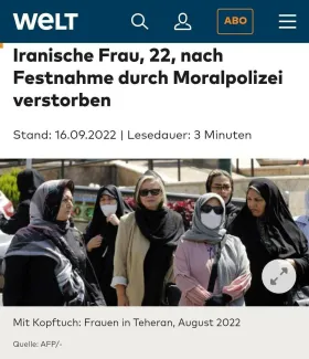 مرگ مهسا امینی به تیتر نخست روزنامه ها و خبر اول خبرگزاریهای جهان درباره ایران تبدیل شده است.