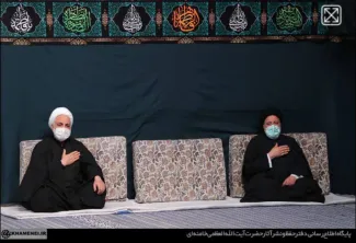 حسین طائب و فرمانده کل سابق سپاه در نزدیکترین جایگاه به رهبر جمهوری اسلامی