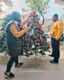 The atmosphere of Christmas in Tehran."