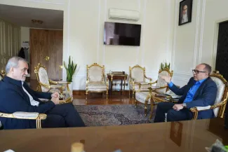 دیدار شهرام دبیری، معاون سابق پارلمانی با رئیس جمهور پزشکیان