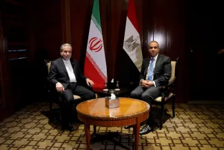 دیدار و گفتگوی وزرای خارجه ایران و مصر 