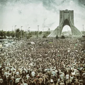  راهپیمایی ۲۵ خرداد ۱۳۸۸ از میدان انقلاب تا میدان آزادی، بزرگ‌ترین تجمع خیابانی در تهران پس از انقلاب ۱۳۵۷.