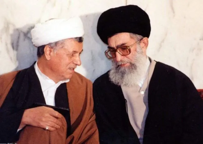 اکبر هاشمی رفسنجانی و سید علی خامنه‌ای