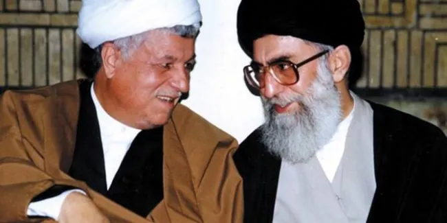 اکبر هاشمی رفسنجانی و سید علی خامنه‌ای