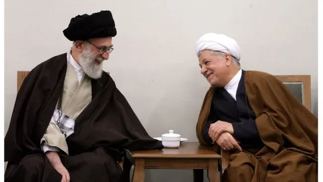 اکبر هاشمی رفسنجانی و سید علی خامنه‌ای