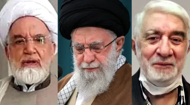 موسوی، خامنه‌ای و کروبی