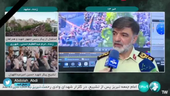 پس از شایعات فراوان درباره سردار احمدرضا رادان در او امروز در یک برنامه غیر زنده تلویزیونی در شبکه خبر صدا و سیما حاضر شد