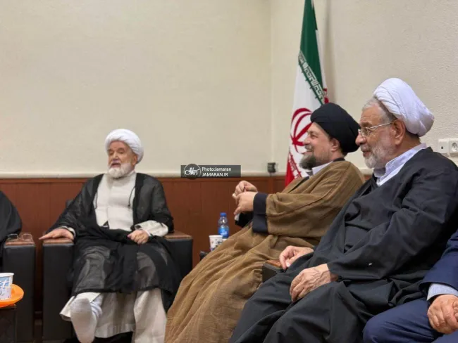 دیدار شیخ مهدی کروبی با سید حسن خمینی