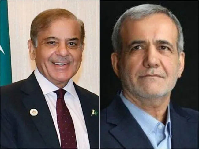  استقبال رسمی پزشکیان از نخست وزیر پاکستان