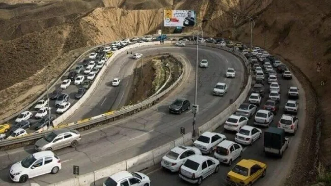  تردد از محور چالوس به سمت کرج ممنوع شد