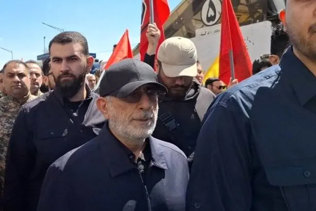 حضور سردار قاآنی، فرمانده نیروی قدس سپاه در مراسم «تشییع پیکر شهدای اقتدار»
