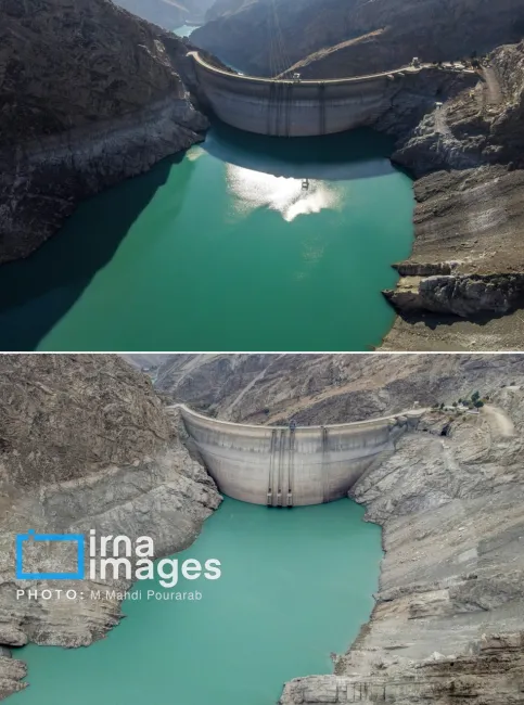 خشک‌ترین وضعیت سد کرج در یک دهه اخیر 